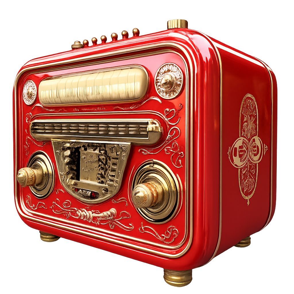Radio roja antigua para escuchar Radio80Spain